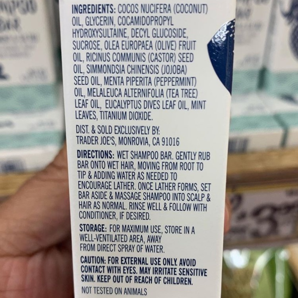 Trader Joe’s Shampoo Bar - Peppermint Tea Tree Oil - Picture 2 of 4